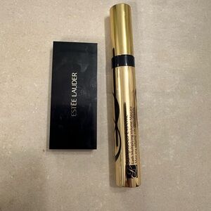 New Estee Lauder black mascara and gently used eyeshadow color fiery saffron
